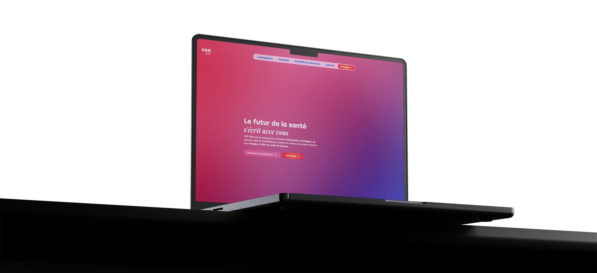 Le site ose2050.fr en version desktop
